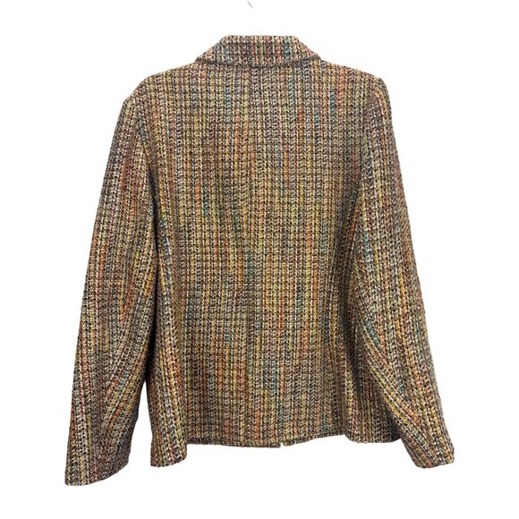 TravelSmith Women's Jacket Size 16 Multicolor Tweed Blazer Coat Business Casual - Picture 6 of 7